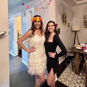 Fun White Fringe Dress!